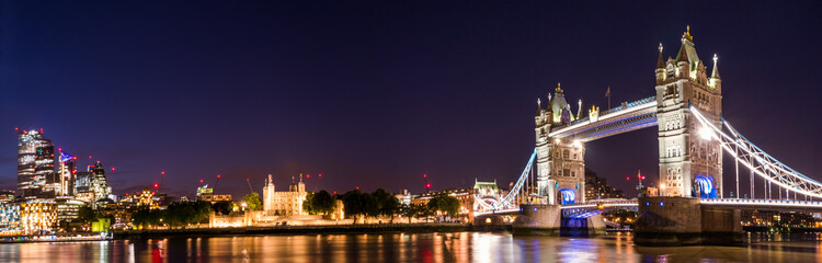 London Tower Bridge at Twilight, London UK.