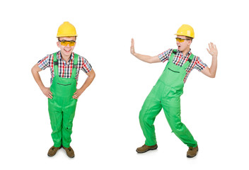 Industrial worker isolated on the white background