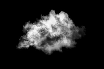 Fototapeta na wymiar isolated white cloud on black background,Textured Smoke,Abstract black