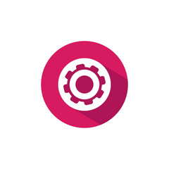 Gear icon design, Cog circle wheel machine part technology industry and technical theme Vector illustration