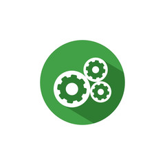 Gear icon design, Cog circle wheel machine part technology industry and technical theme Vector illustration