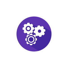 Gear icon design, Cog circle wheel machine part technology industry and technical theme Vector illustration