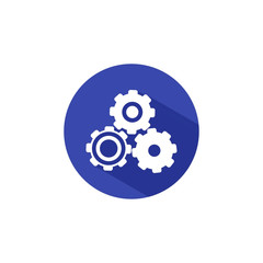 Gear icon design, Cog circle wheel machine part technology industry and technical theme Vector illustration