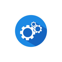 Gear icon design, Cog circle wheel machine part technology industry and technical theme Vector illustration