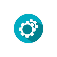 Gear icon design, Cog circle wheel machine part technology industry and technical theme Vector illustration