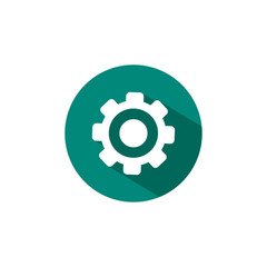 Gear icon design, Cog circle wheel machine part technology industry and technical theme Vector illustration