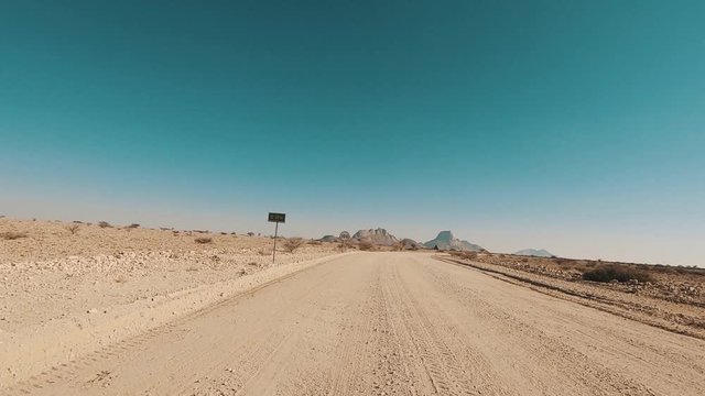 Gravel road in Namibia, Africa