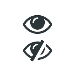 set of vector eye symbol