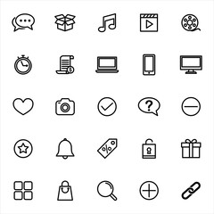 Set of ecommerce Icon. Collection of online shopping icon with trendy flat line style icon for web site design, logo, app, UI isolated on white background. vector illustration eps 10