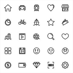 Fototapeta premium Set of ecommerce Icon. Collection of online shopping icon with trendy flat line style icon for web site design, logo, app, UI isolated on white background. vector illustration eps 10