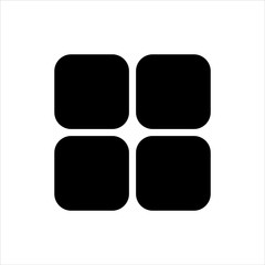 Vector navigation menu UI icon. black symbol with trendy flat style icon for web site design, logo, app, UI isolated on white background