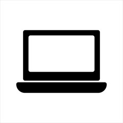 Vector laptop icon. black device or electronics symbol with trendy flat style icon for web site design, logo, app, UI isolated on white background