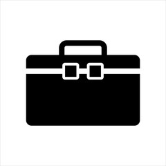 Vector briefcase icon. black office bag symbol with trendy flat style icon for web site design, logo, app, UI isolated on white background