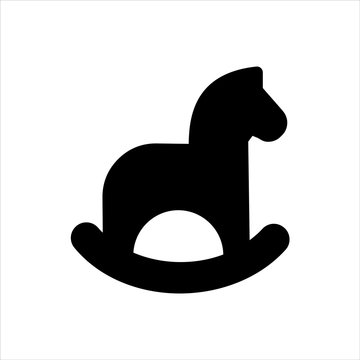 Vector horse toy icon. black toys symbol with trendy flat style icon for web site design, logo, app, UI isolated on white background