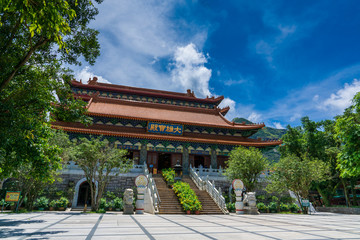Obraz premium Klasztor Po Lin, wyspa Lantau, Hongkong