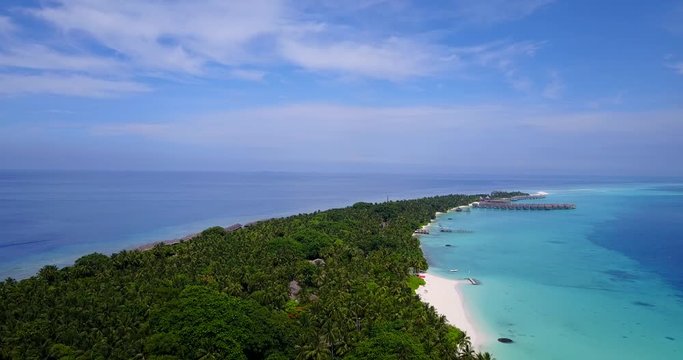 tropical long island, on the small natural Rasdu Atoll. Maldives