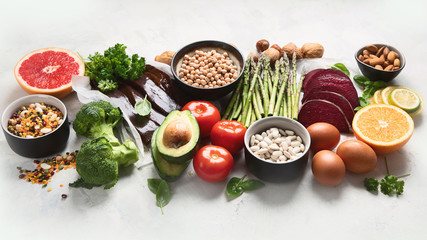 Foods high in vitamin B9 - folic acid.