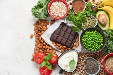 Food containing magnesium