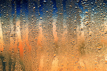 Drops on glass as a background