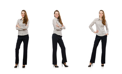 Fototapeta premium Pretty office manager isolated on white