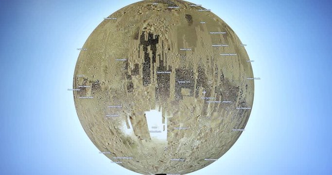 Planet Mars Rotating Globe Map