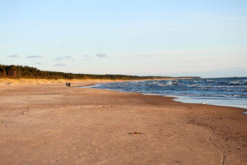Beautiful spring view of Baltic sea coast, Klaipeda, Lithuania