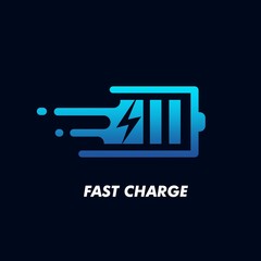 Fast Charge Logo Icon Design Vector
