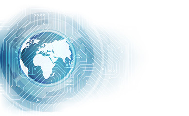 vector digital global technology concept, abstract background