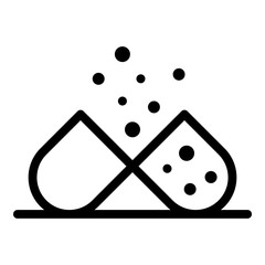 Medical capsule icon. Outline medical capsule vector icon for web design isolated on white background