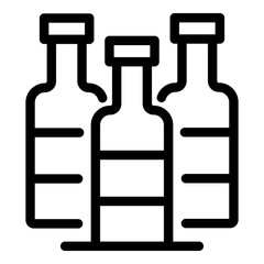 Medical bottle icon. Outline medical bottle vector icon for web design isolated on white background