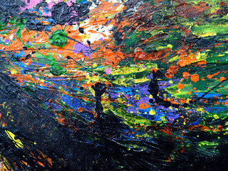 Colorful oil painting abstract background and texture.