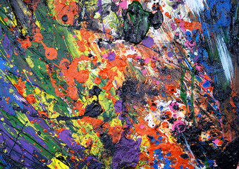 Colorful oil painting abstract background and texture.