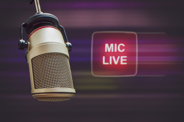 For Radio stations: Radio studio on air