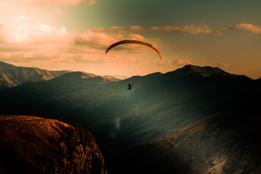sunset in the mountains