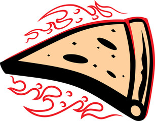 pizza logo design template 