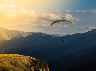 paragliding in mountains