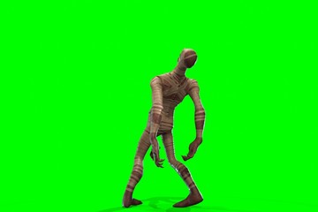 Fantasy character Mummy - 3D render, on green background