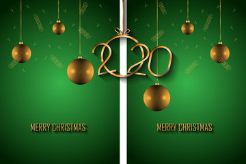 2020 Merry Christmas background for your seasonal invitations, festival posters, greetings cards.