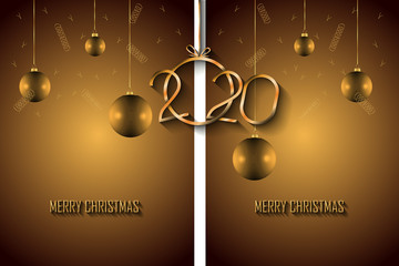 2020 Merry Christmas background for your seasonal invitations, festival posters, greetings cards.