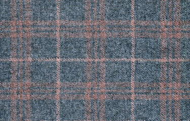 Pink and coral color overcheck on grey woolen fabric. Rich tones. Country windowpane tweed riding jacket. Shetland wool. Expensive suit fabric. High resolution
