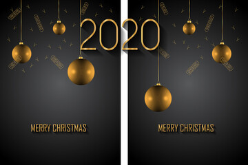 2020 Merry Christmas background for your seasonal invitations, festival posters, greetings cards.