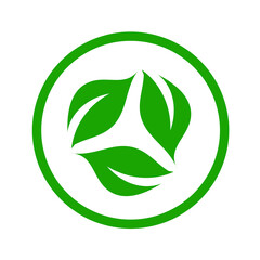 Organic leaf logo symbolizing Vegetarian friendly diet