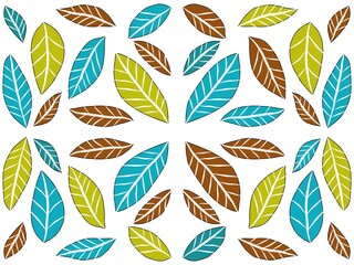 leaf pattern with a variety of nice colors for background or wallpaper
