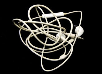 White Cellphone Headphones