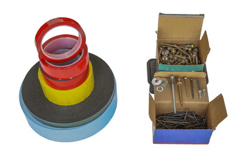 What is better adhesive tape or fixing screws? A set of adhesive types of adhesive tape and sets and types of fixing screws