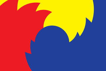 Primary colors background, blue, red, and yellow. Vector illustration.