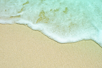 Ocean Wave on Sandy Beach Background Texture