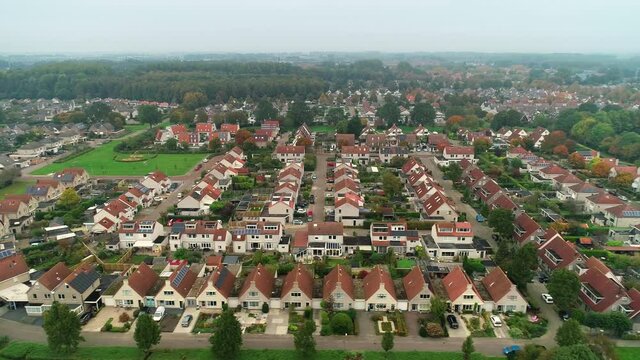 The Dutch City of Dronten, Flevoland, Netherlands / Holland &ndash; 4K Drone Footage