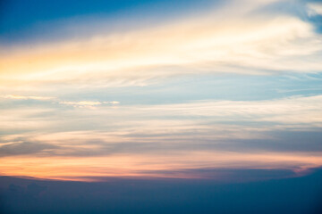 Sunset sky and cloud  twilight background