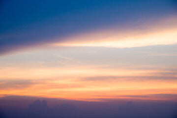 Fototapeta na wymiar Sunset sky and cloud twilight background
